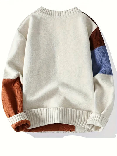 Men's Geometric Cable-Knit Sweater