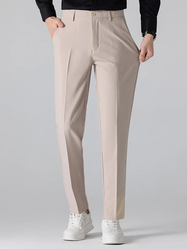 Knit Polo Shirt & Slim Fit Tapered Trousers