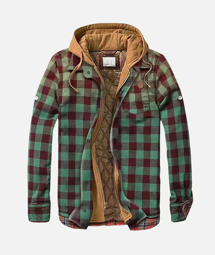 Plaid patchwork jacket