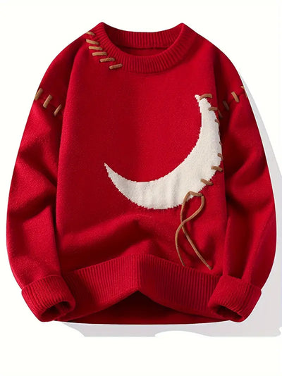 Men's Distressed Asymmetrical Sweater