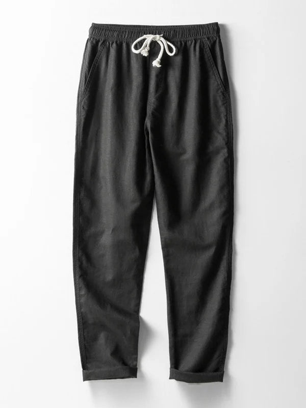 Straight Cotton Linen Pants