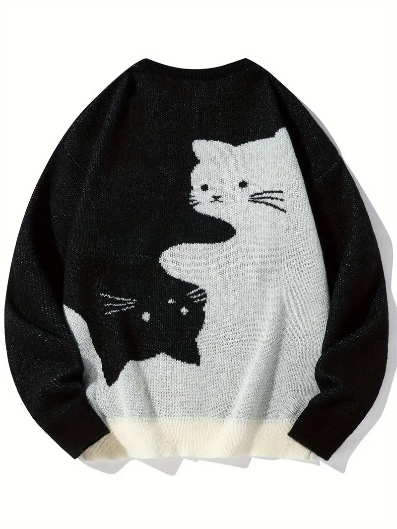 Cozy Cat Graphic Sweater