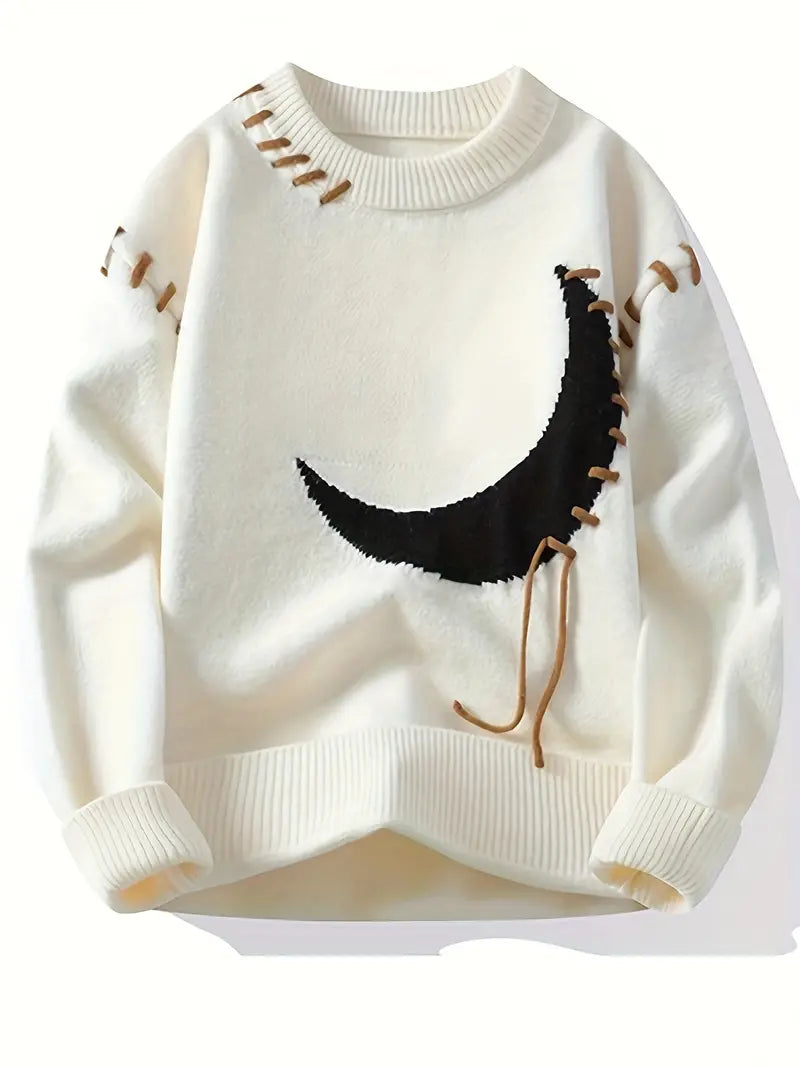 Men's Distressed Asymmetrical Sweater