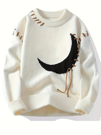 Men's Distressed Asymmetrical Sweater