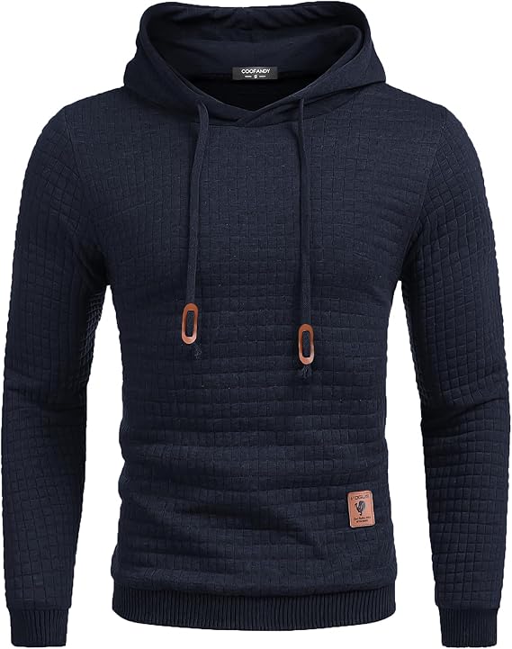 Waffle Knit Pullover Hoodie