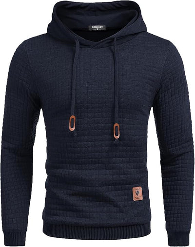 Waffle Knit Pullover Hoodie