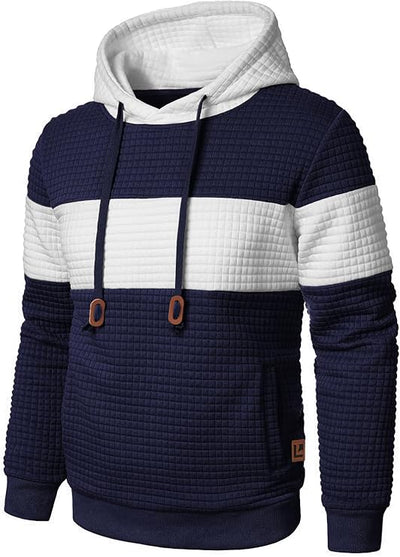 Patchwork Plaid Jacquard Hoodie