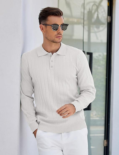 Men's Knit Polo Sweater