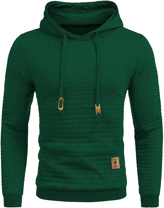 Waffle Knit Pullover Hoodie
