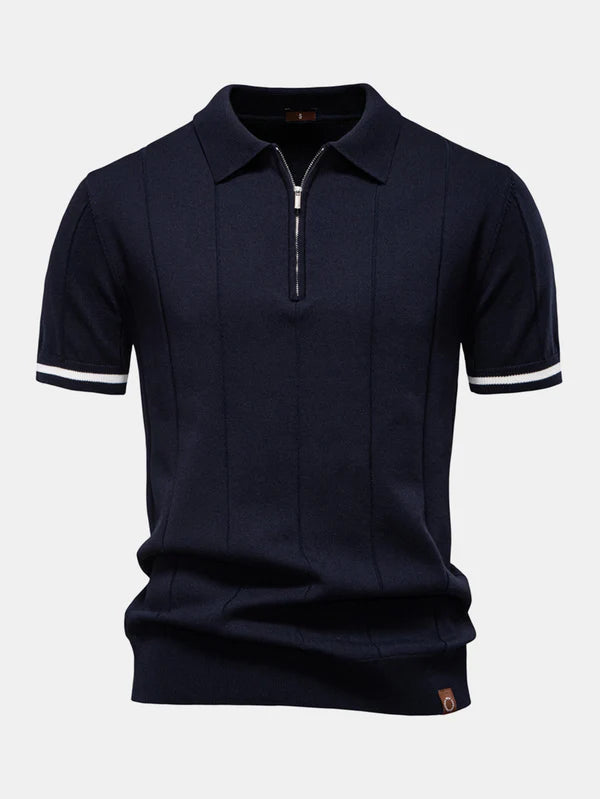Knit Polo Shirt & Slim Fit Tapered Trousers