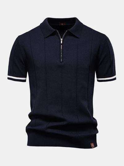 Knit Polo Shirt & Slim Fit Tapered Trousers