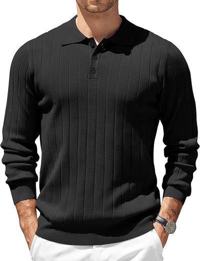 Men's Knit Polo Sweater