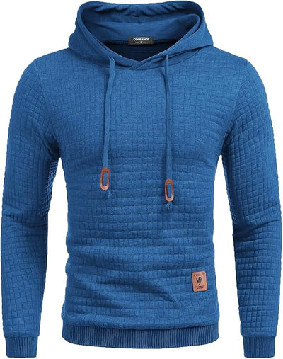 Waffle Knit Pullover Hoodie