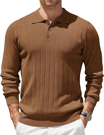 Men's Knit Polo Sweater