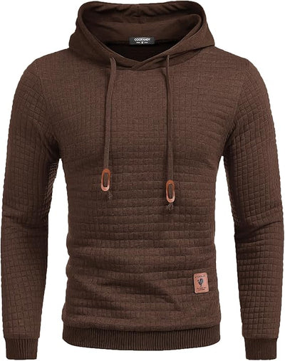 Waffle Knit Pullover Hoodie