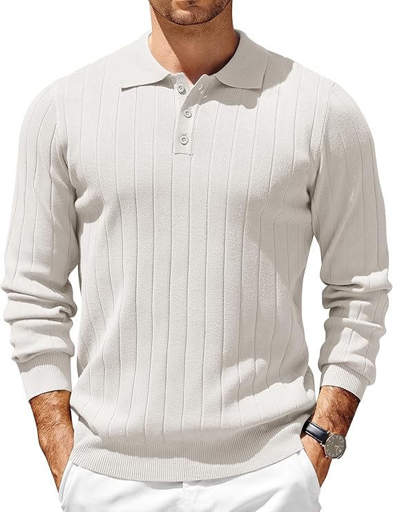 Men's Knit Polo Sweater