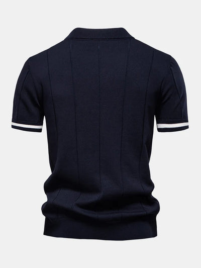 Knit Polo Shirt & Slim Fit Tapered Trousers