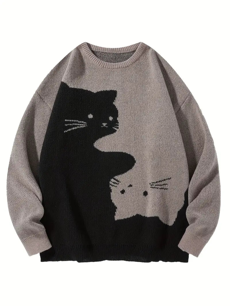 Cozy Cat Graphic Sweater