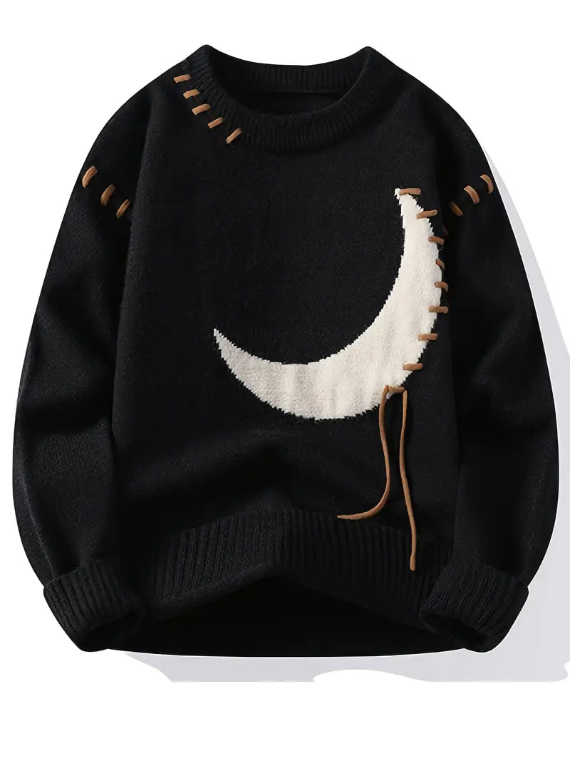 Men's Distressed Asymmetrical Sweater