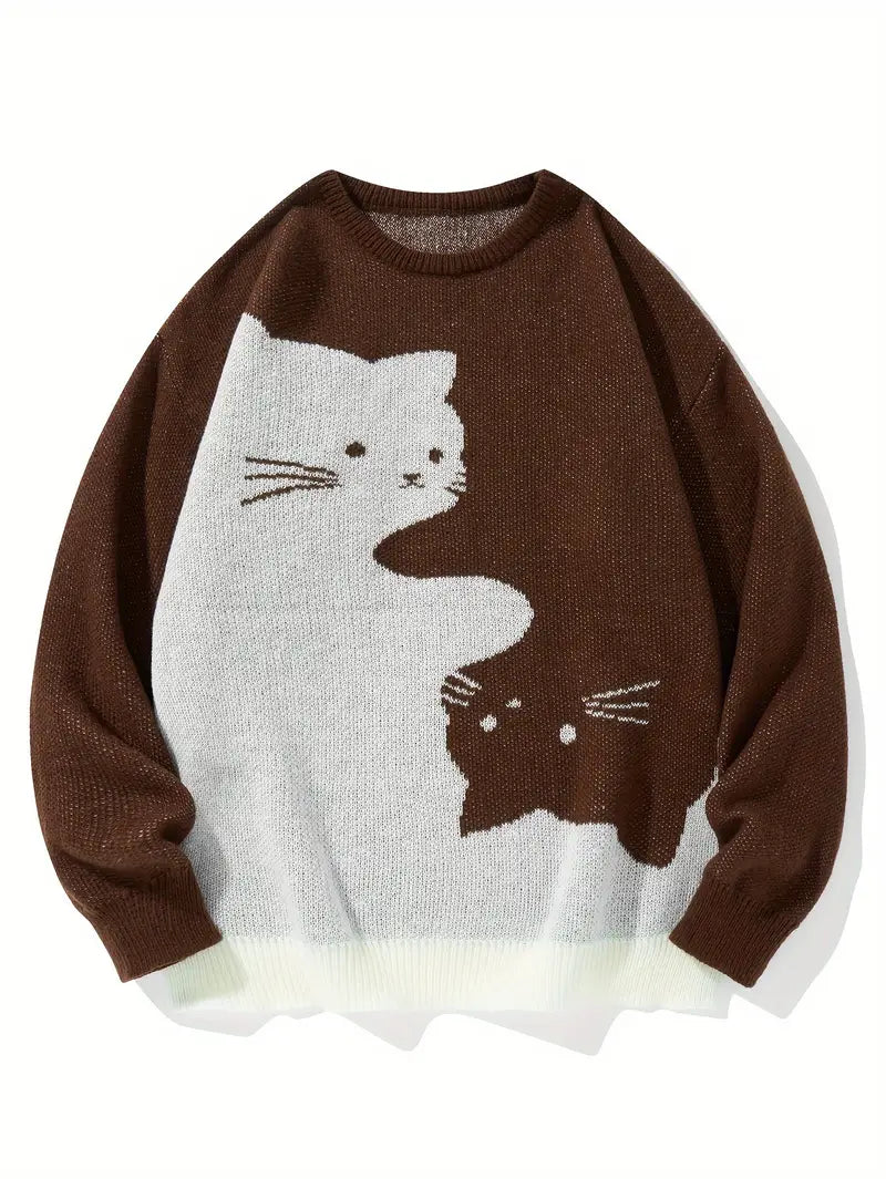 Cozy Cat Graphic Sweater