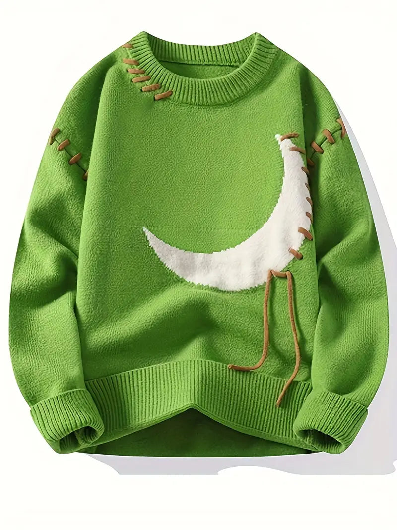 Men's Distressed Asymmetrical Sweater