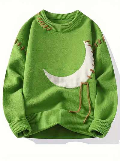 Men's Distressed Asymmetrical Sweater