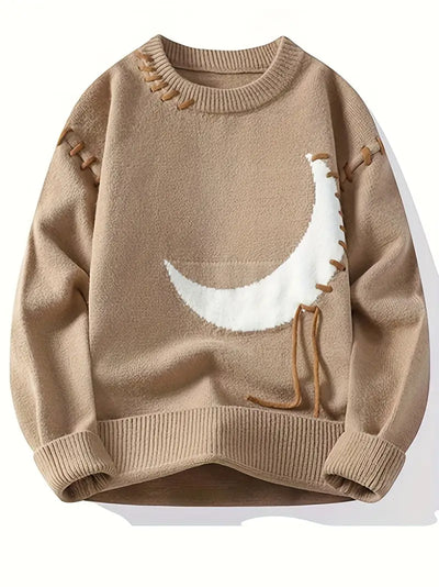 Men's Distressed Asymmetrical Sweater